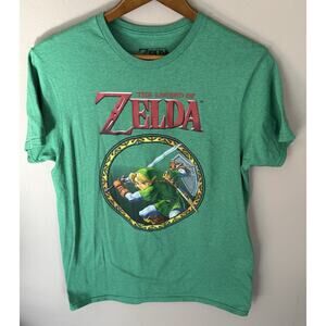 The Legend of Zelda Shirt Mens M Short Sleeve Ocarina Majoras Link